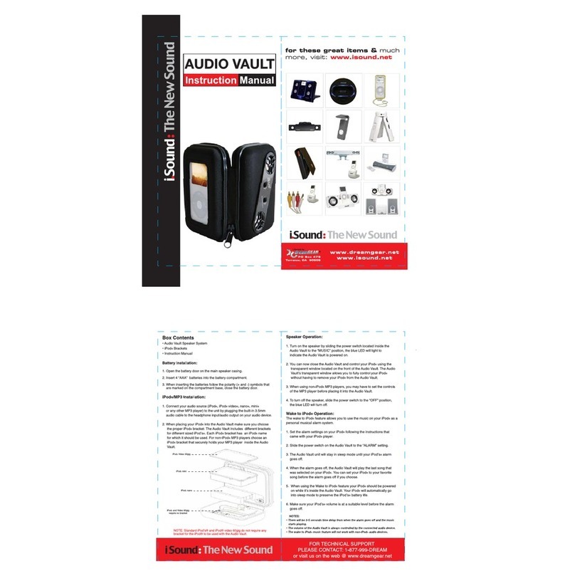 DreamGEAR iSound Audio Vault instruction manual