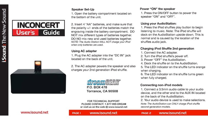 DreamGEAR iSound InConcert User manual