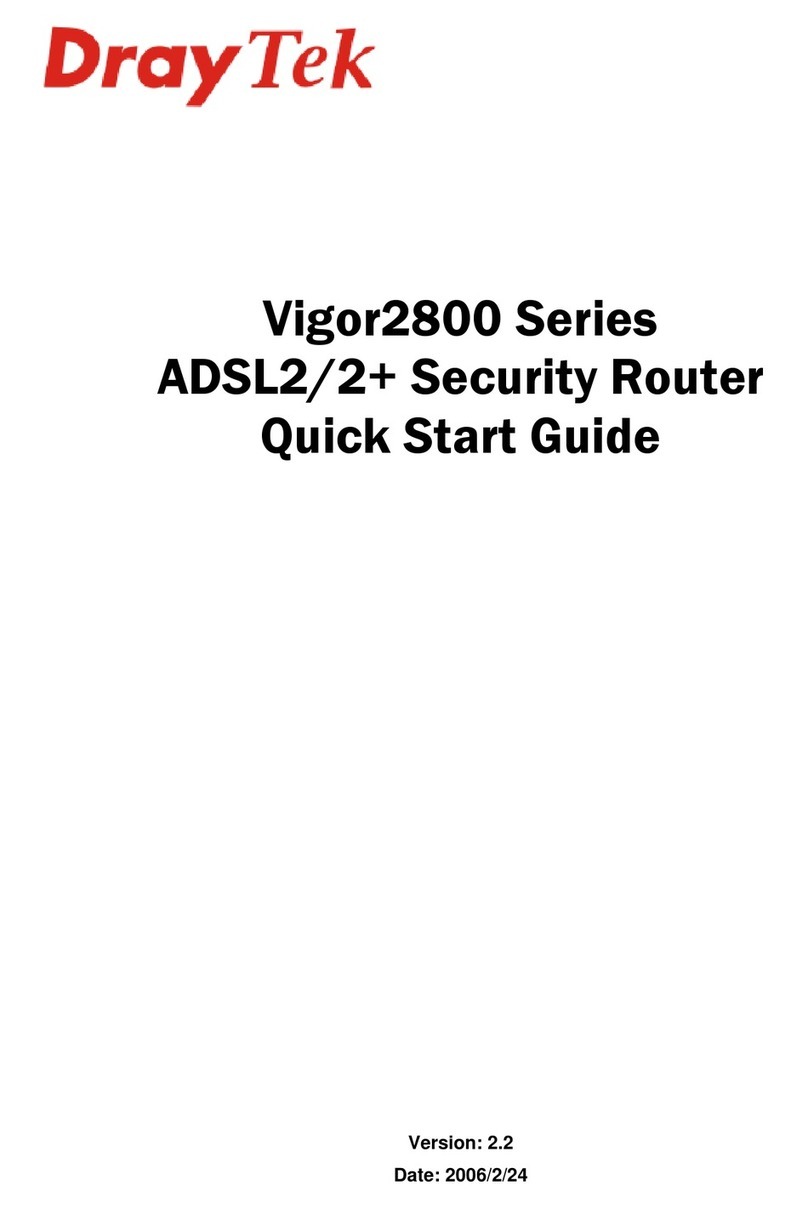 Draytek Vigor 2800 quick start guide