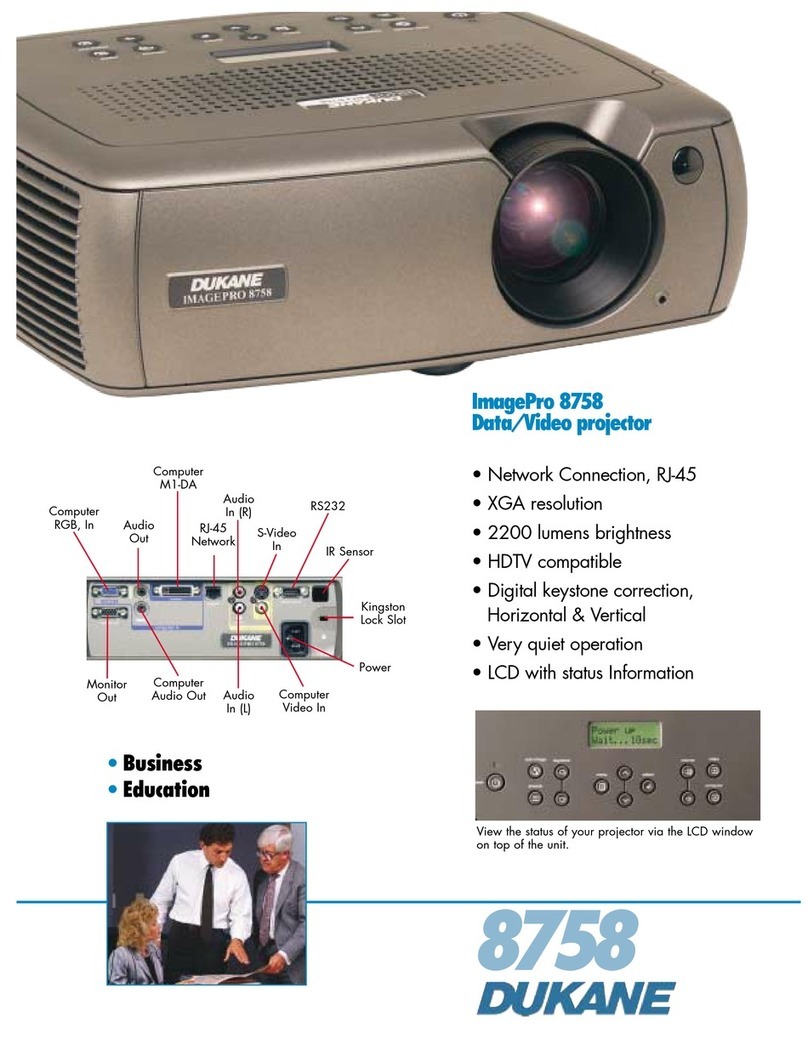 Dukane ImagePro 8758 Specifications