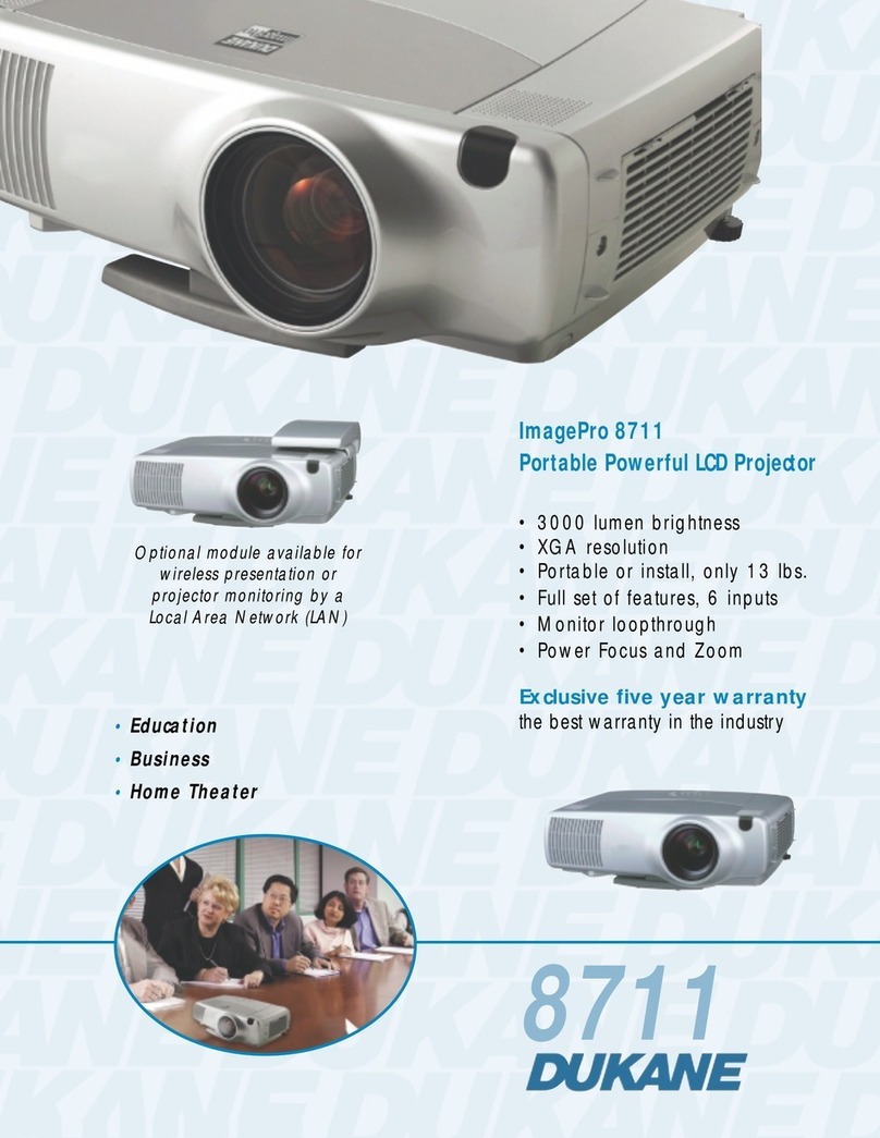 Dukane ImagePro 8711 Specifications
