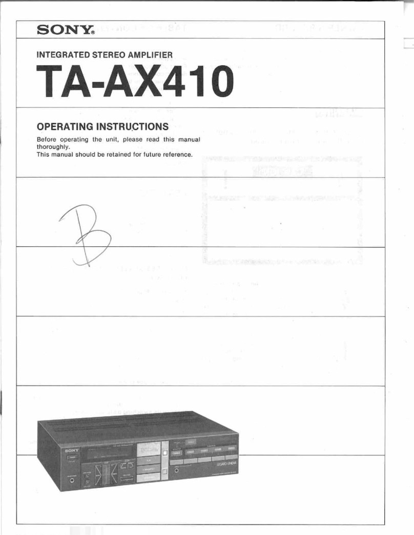 Sony TA-AX410 - Power Amplifier User manual
