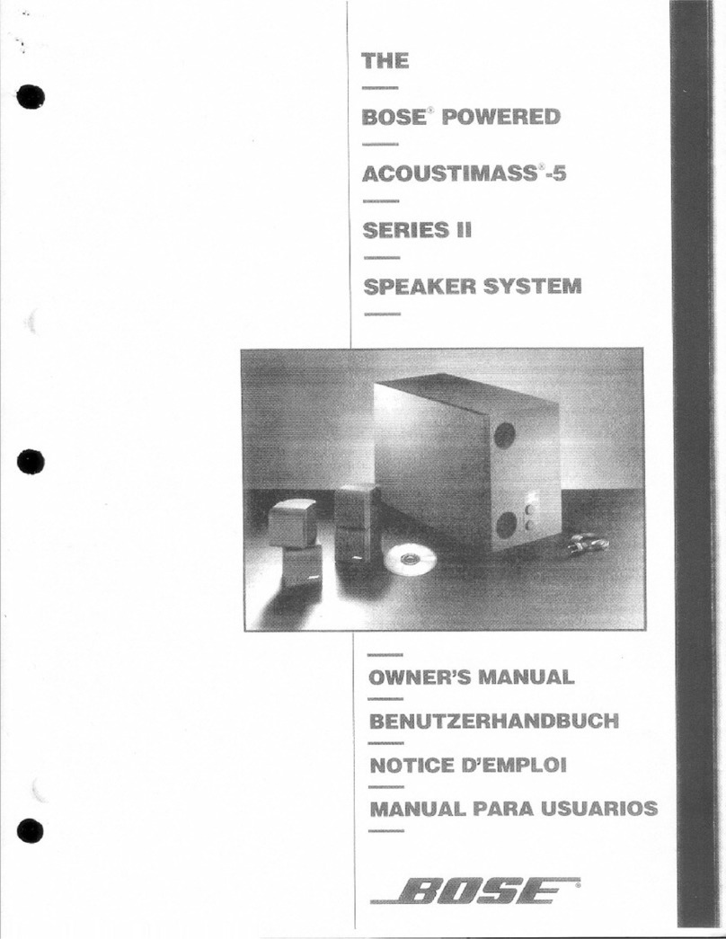 Bose Lifestyle 5 Series II owner's manual