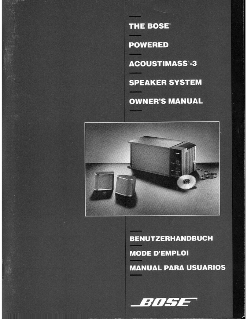 Bose Acoustimass 3 Powered User manual