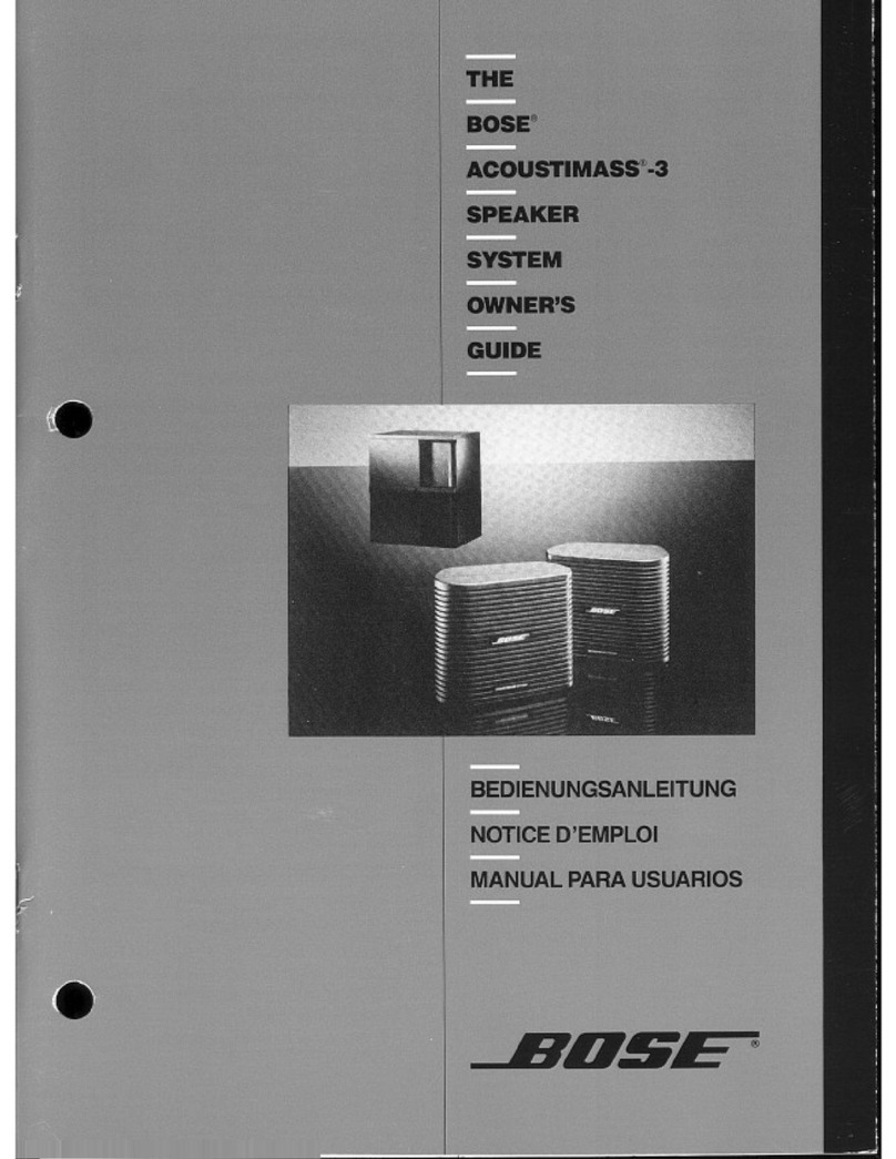 Bose Acoustimass 3 Series owner's guide