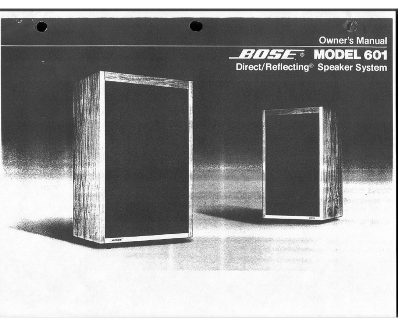 Bose 601 Series IV Direct/Reflecting owner's manual