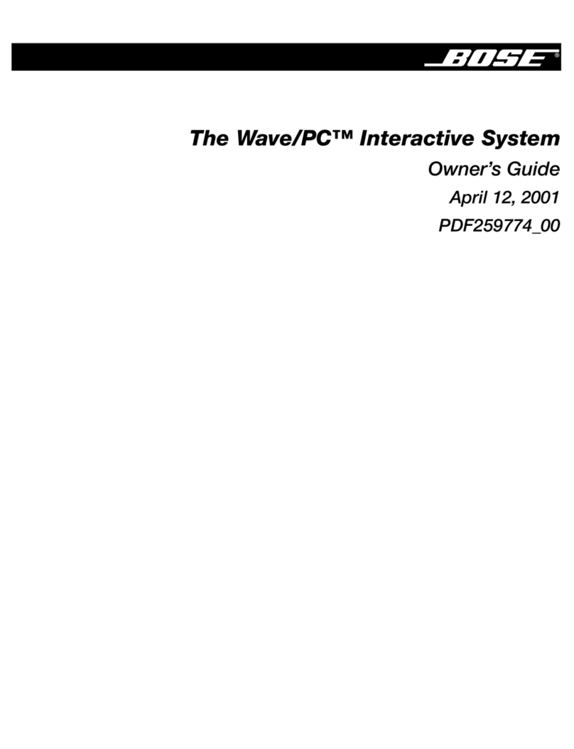 Bose Wave PC system USB adapter User manual
