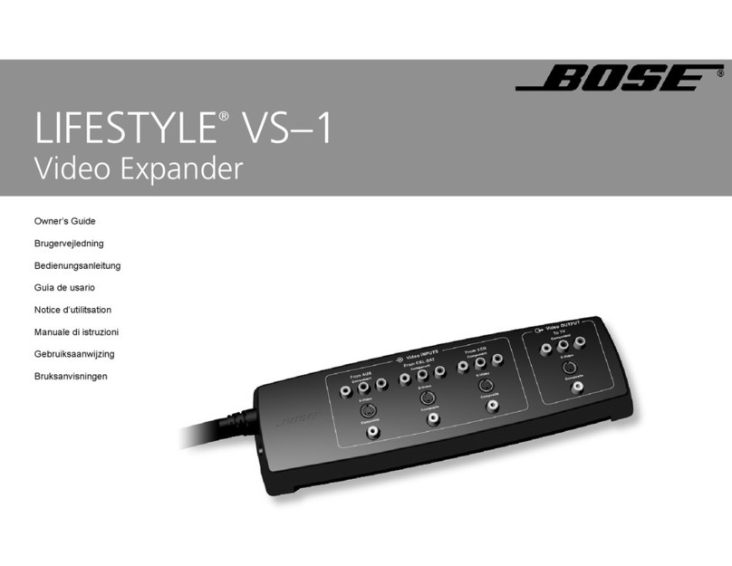 Bose Lifestyle VS-1 owner's guide