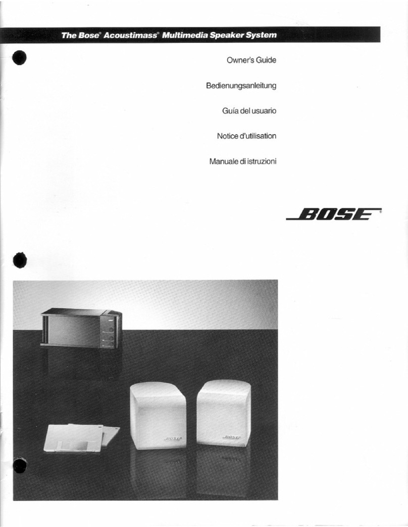 Bose Acoustimass Bass System User manual