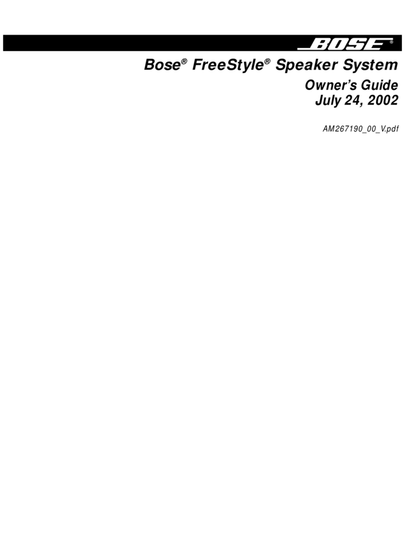 Bose Freestyle Speaker System owner's guide