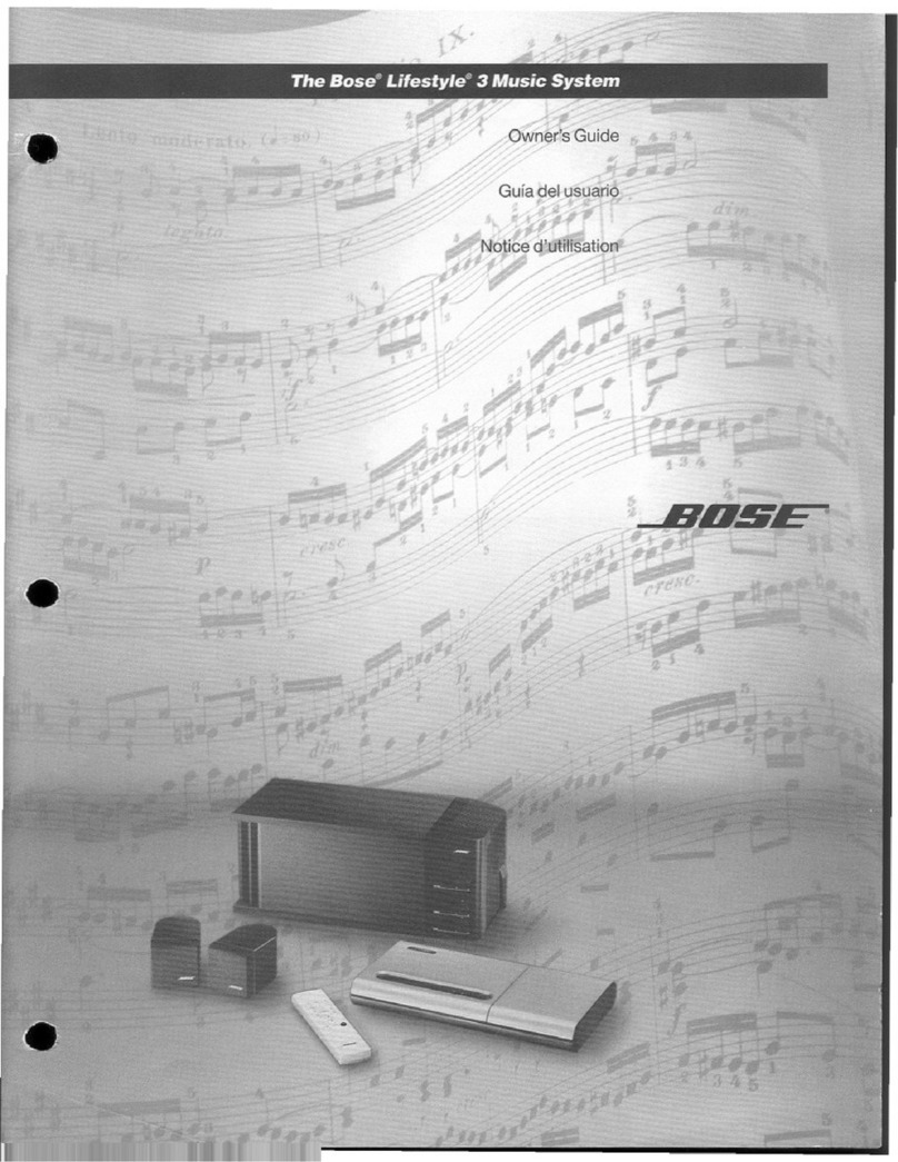 Bose Lifestyle 3 User manual