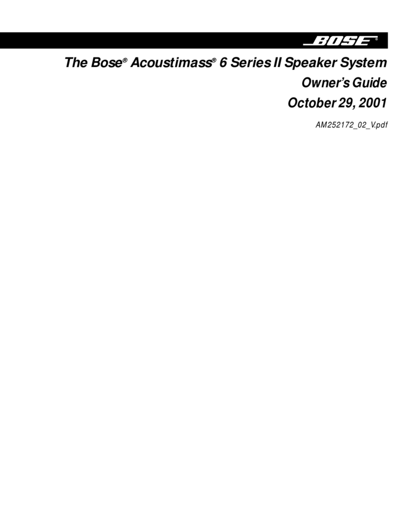 Bose Acoustimass 6 Series II User manual