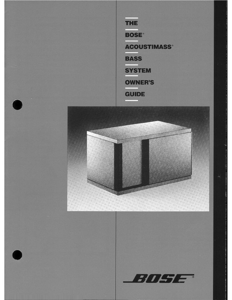Bose Acoustimass Bass System owner's guide