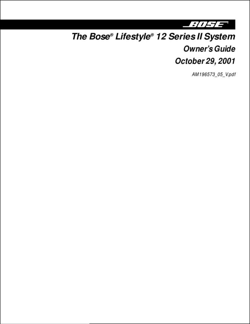 Bose Lifestyle 12 Series II User manual