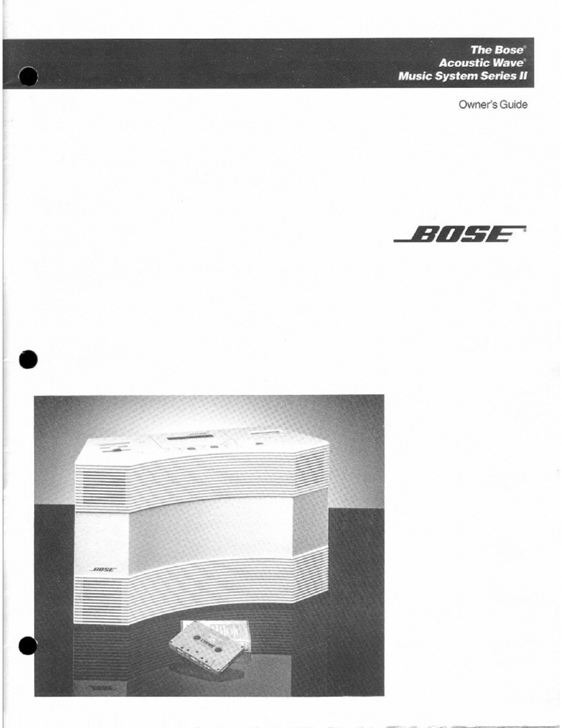 Bose Acoustic Wave music system II. User manual