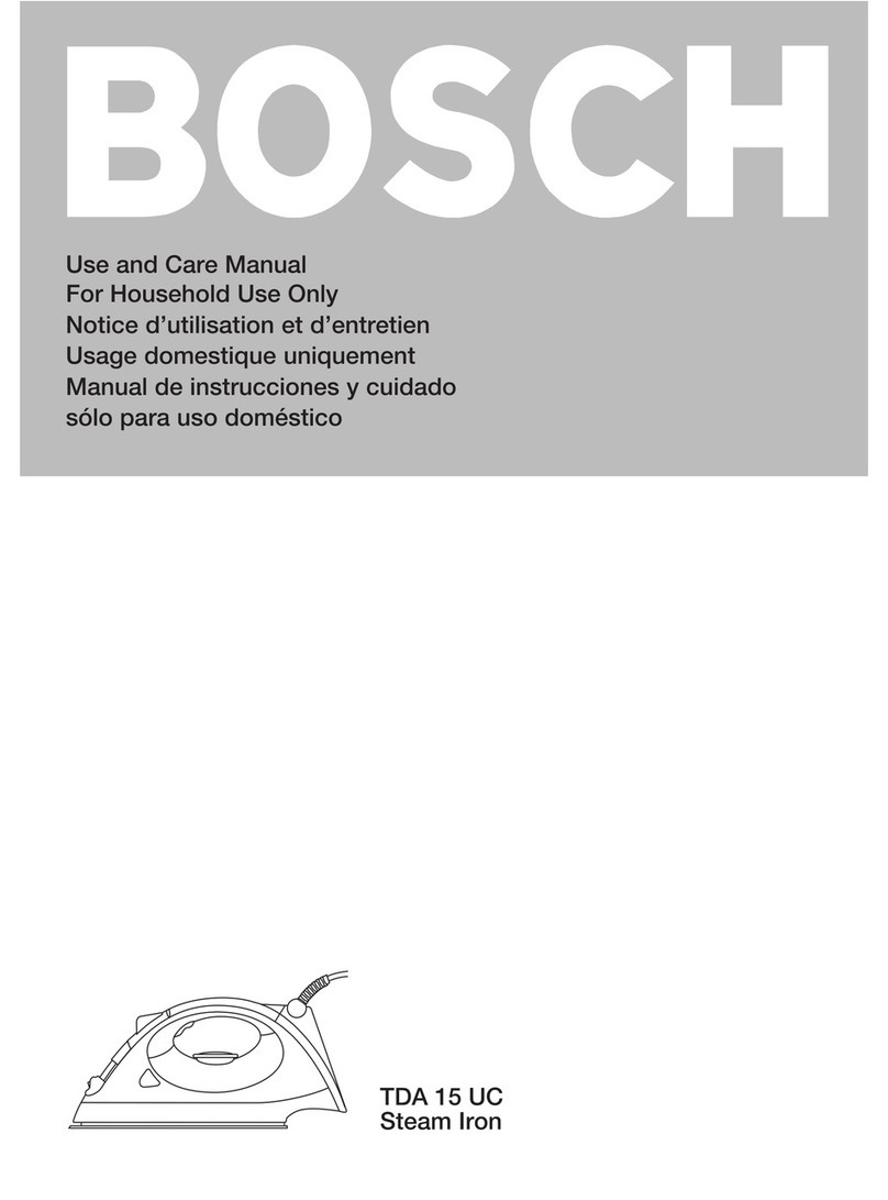 Bosch TDA1503UC use and care manual