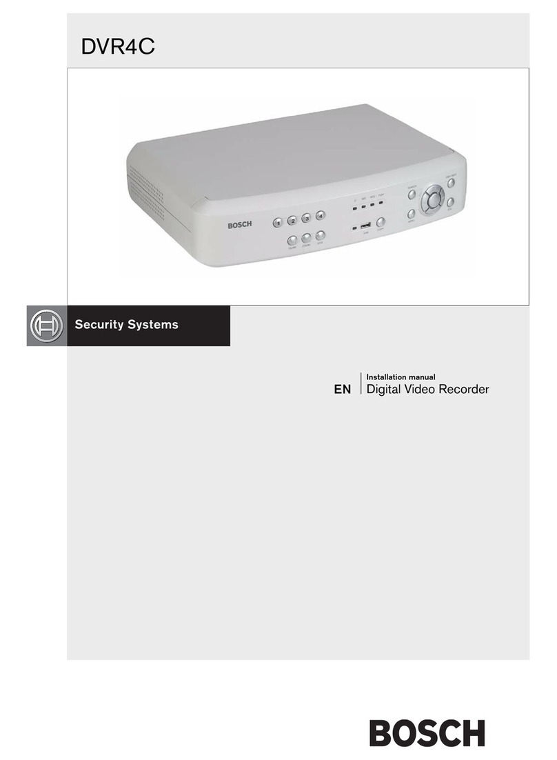 Bosch DVR4C1161 installation manual