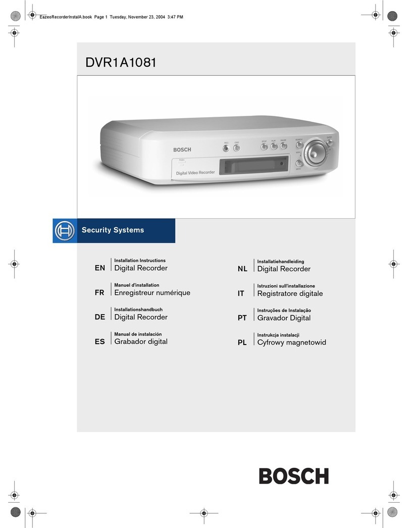 Bosch DVR1A1081 User manual