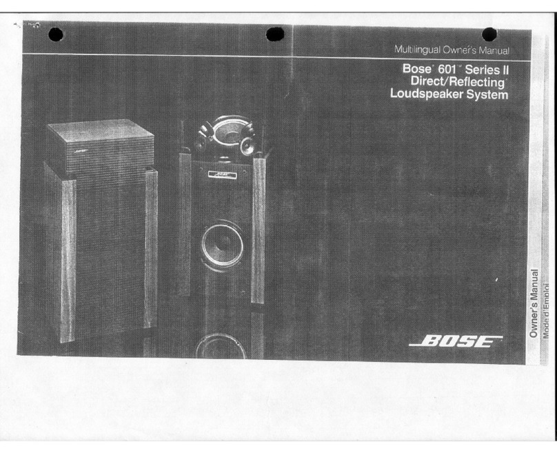 Bose 601 Series II User manual