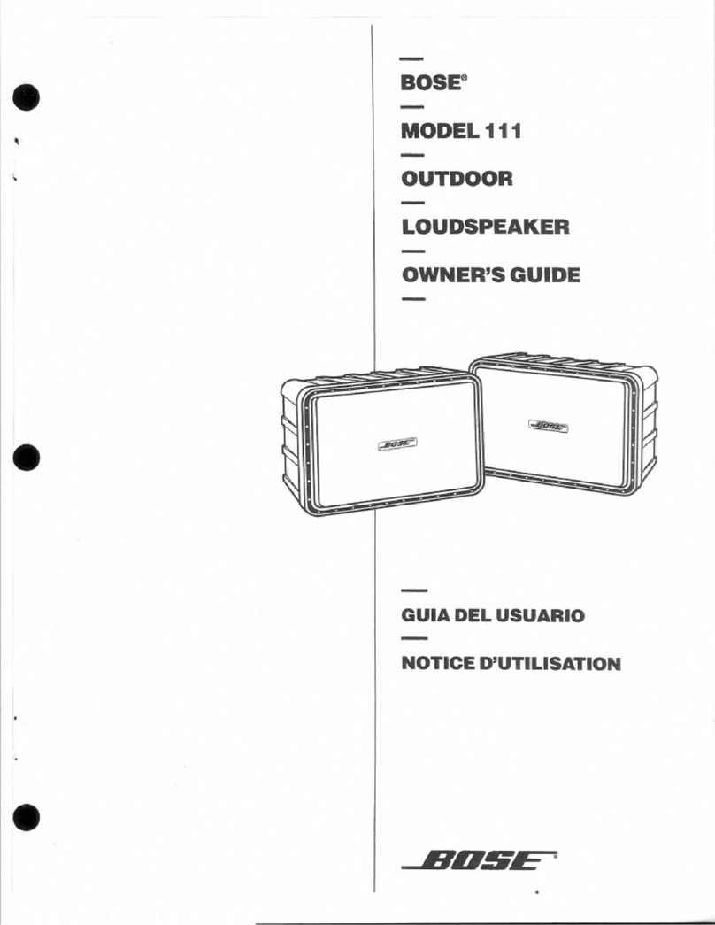 Bose 111 User manual