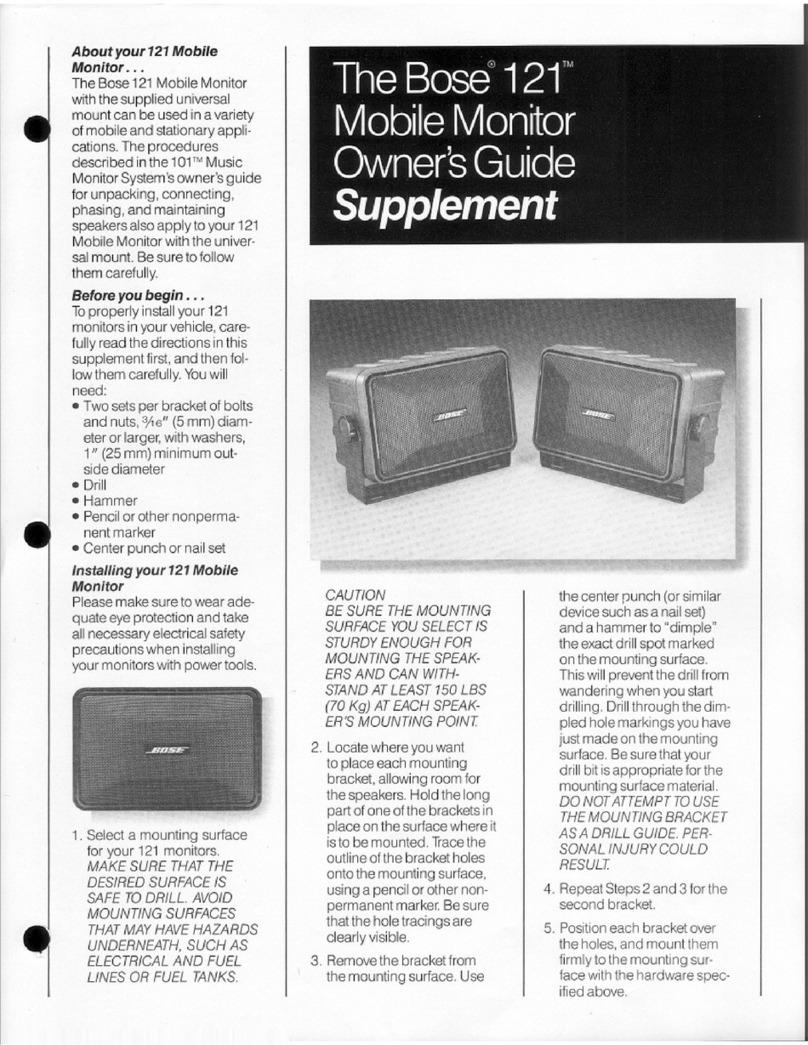 Bose 121 Owner's manual