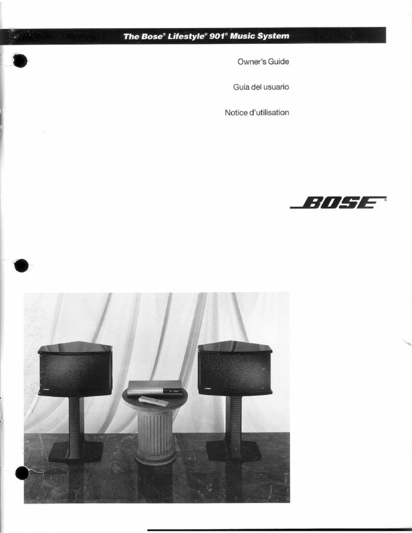 Bose Lifestyle 901 User manual