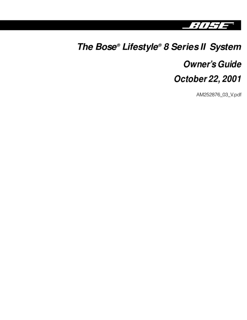 Bose Lifestyle 8 Series II User manual