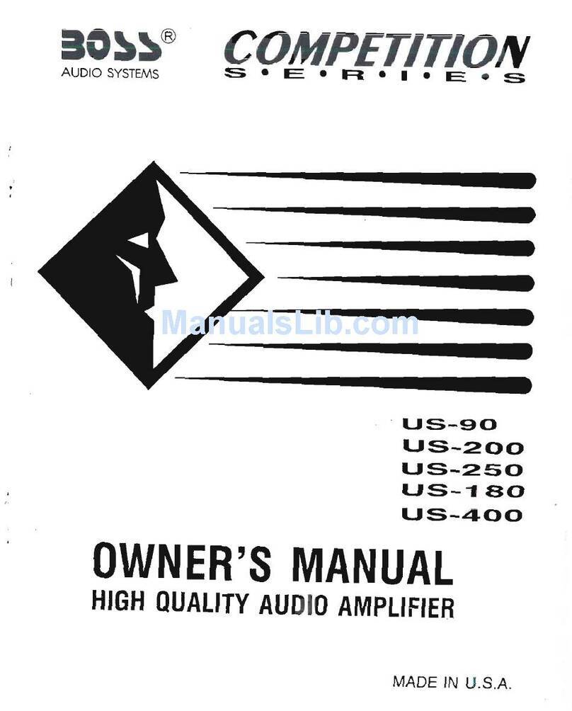 Boss Audio Systems US180 owner's manual