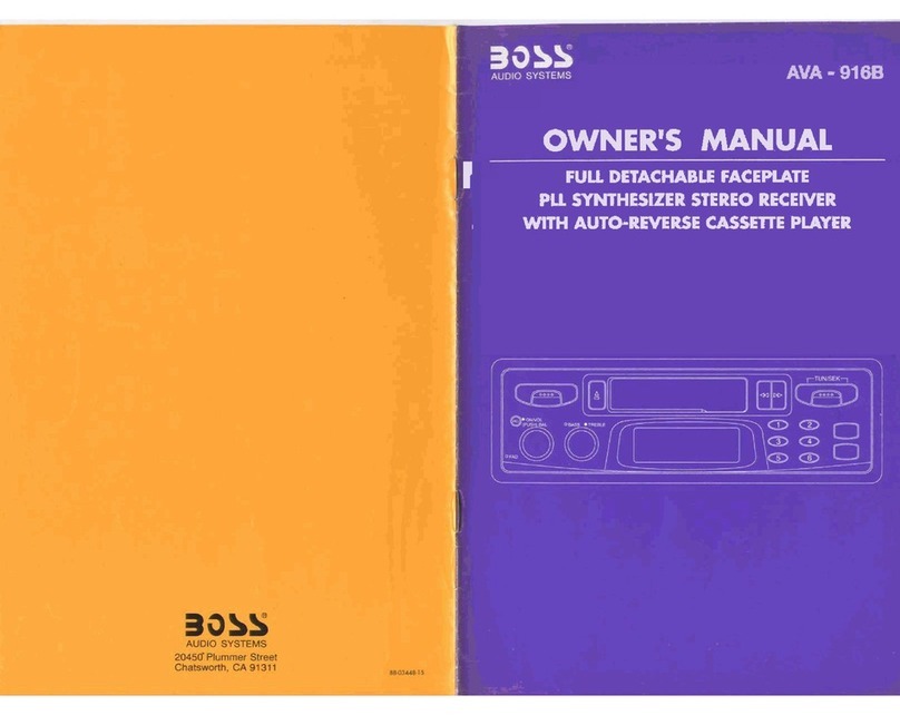 Boss Audio Systems AVA-916B owner's manual