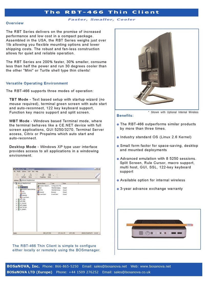 Bosanova RBT-466 Specifications