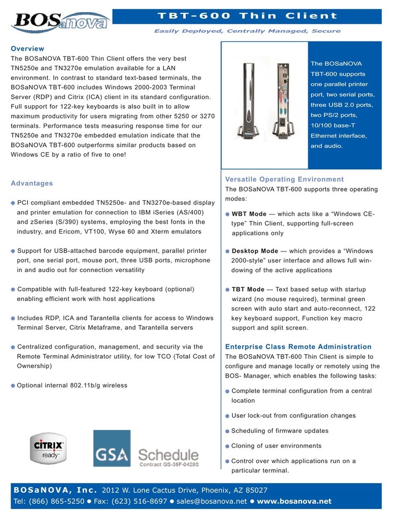 Bosanova TBT-600 Specifications