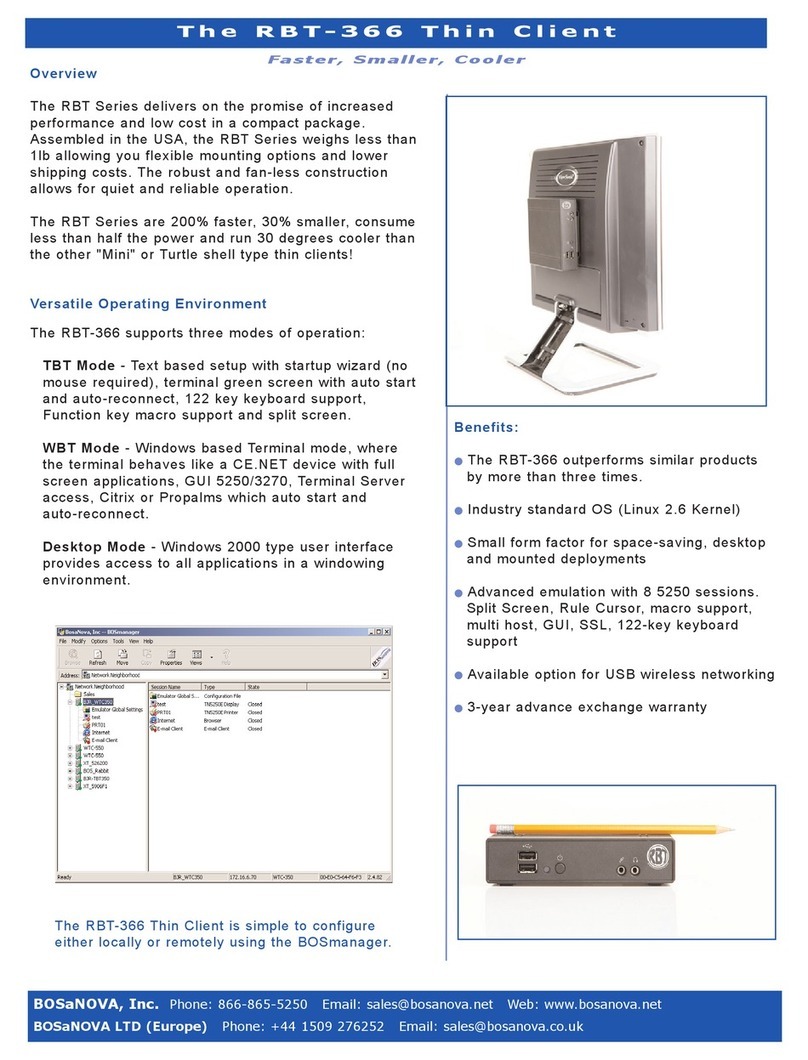 Bosanova RBT-366 User manual