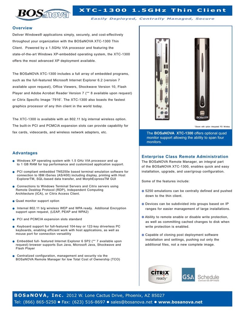 Bosanova XTC-1300 Specifications