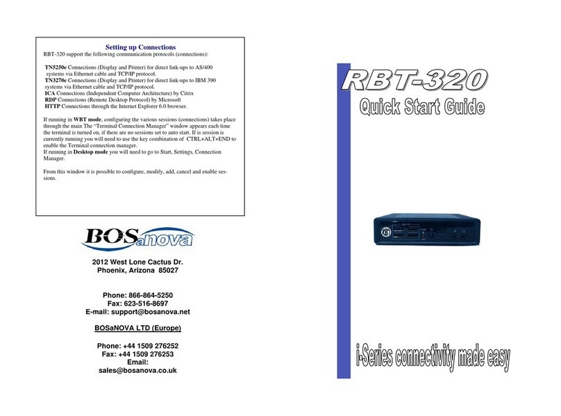 Bosanova RBT-320 quick start guide