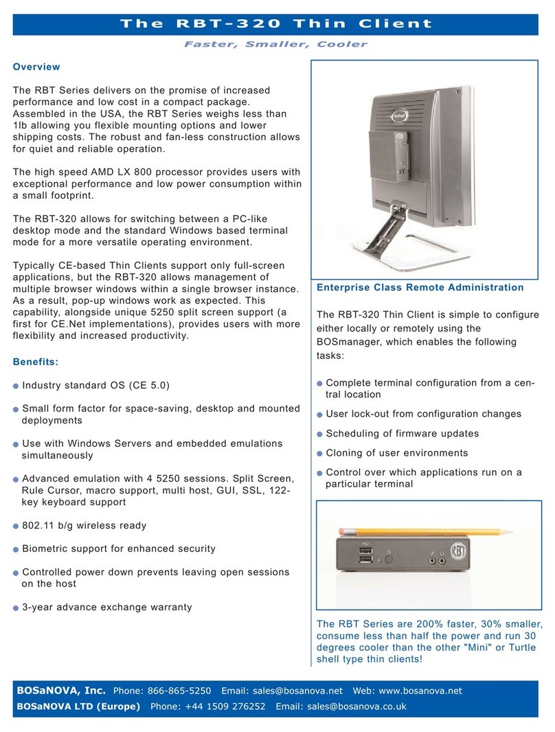 Bosanova RBT-320 Specifications