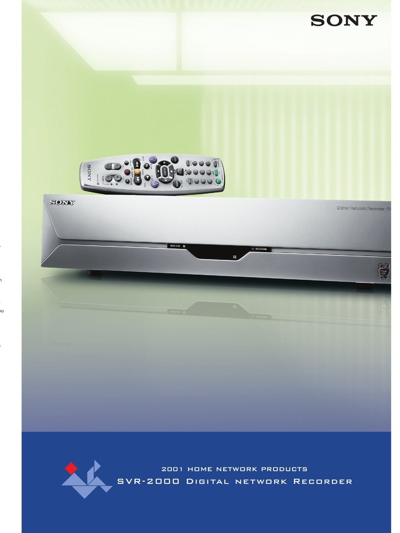 Sony SVR-2000 User manual