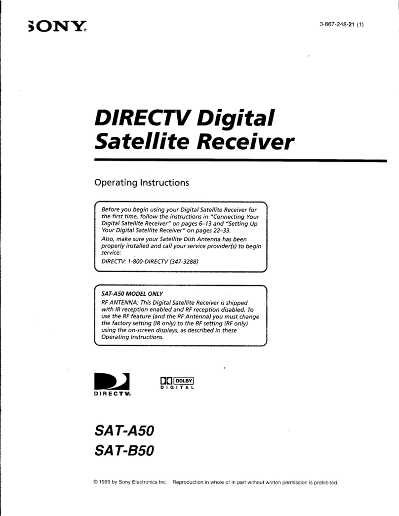 Sony SAT-A50 - Digital Satellite System User manual