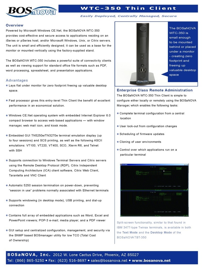 Bosanova WTC-350 User manual