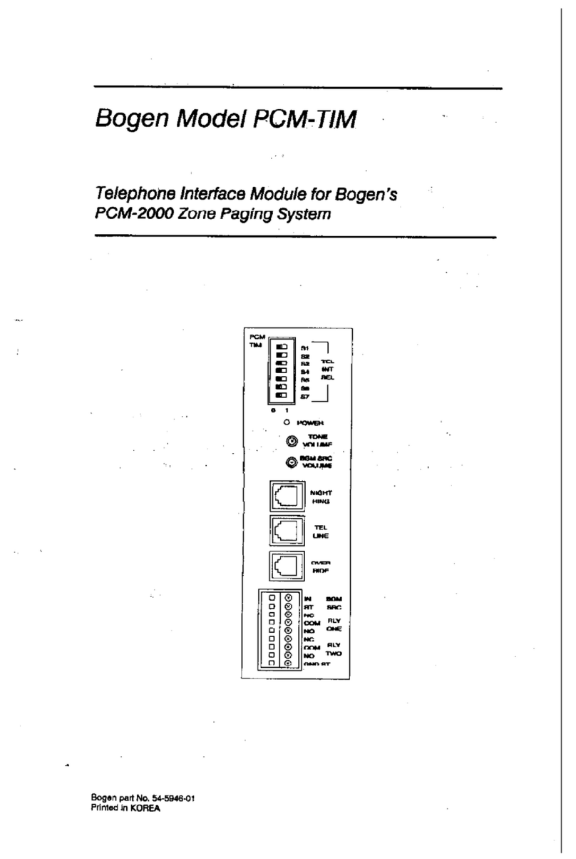 Bogen PCM-TIM user guide