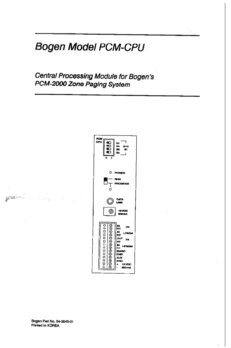 Bogen PCM-CPU user guide