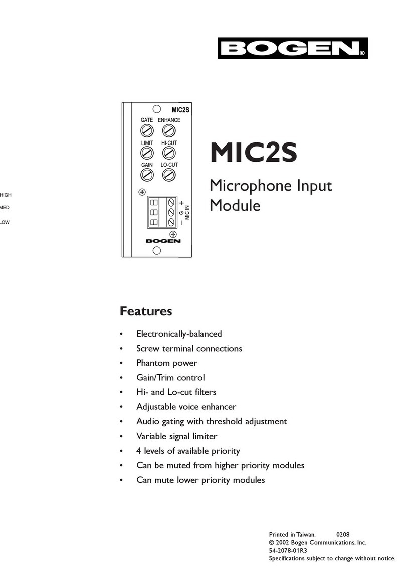 Bogen MIC2S install guide