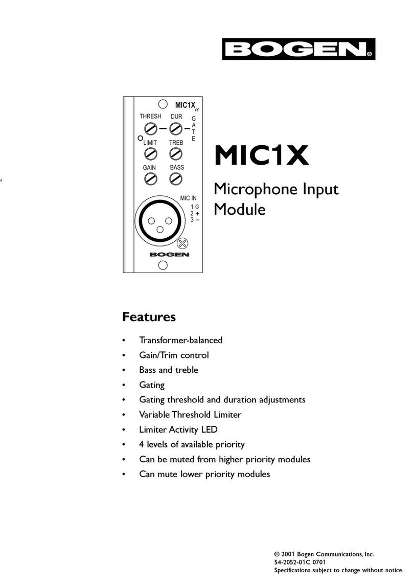 Bogen MIC1X User manual