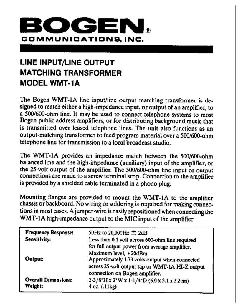 Bogen WMT-1A User manual