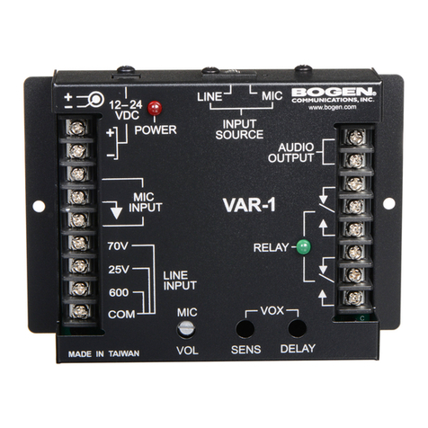 Bogen VAR1 User manual
