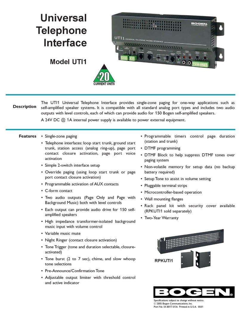 Bogen UTI1 User manual