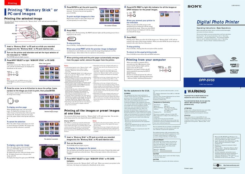 Sony DPP-SV55 User manual