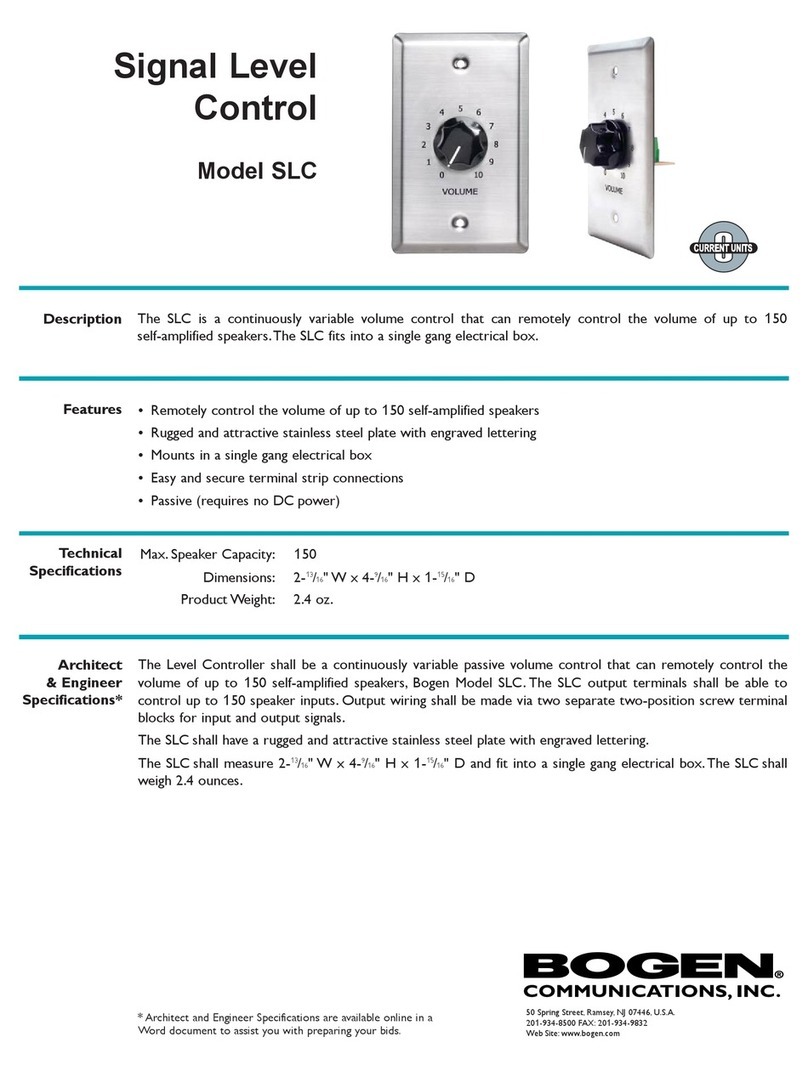 Bogen SLC User manual
