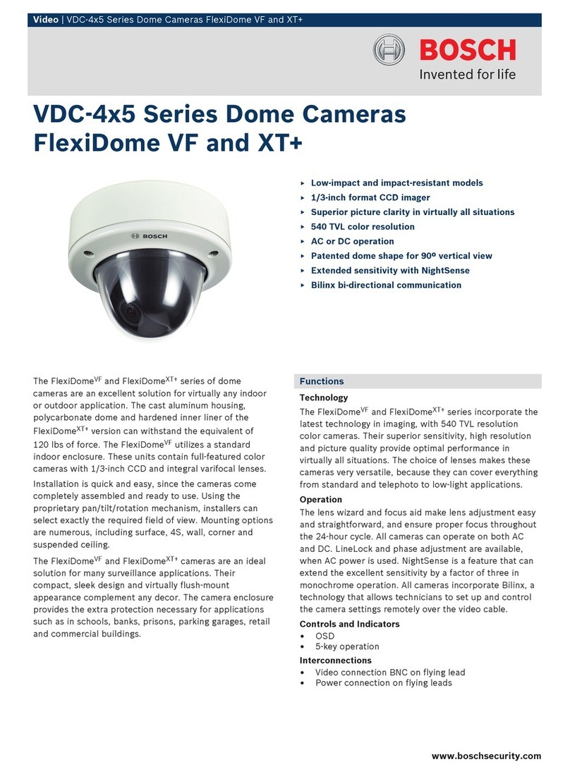 Bosch FlexiDomeVF VDC-445V03-20 User manual