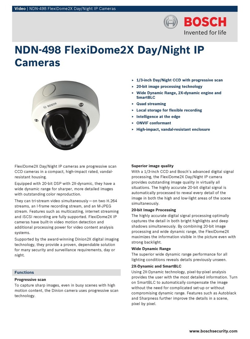 Bosch FlexiDome NDN-498V03-21P User manual Bosch FlexiDome NDN-498V03-21P User manual