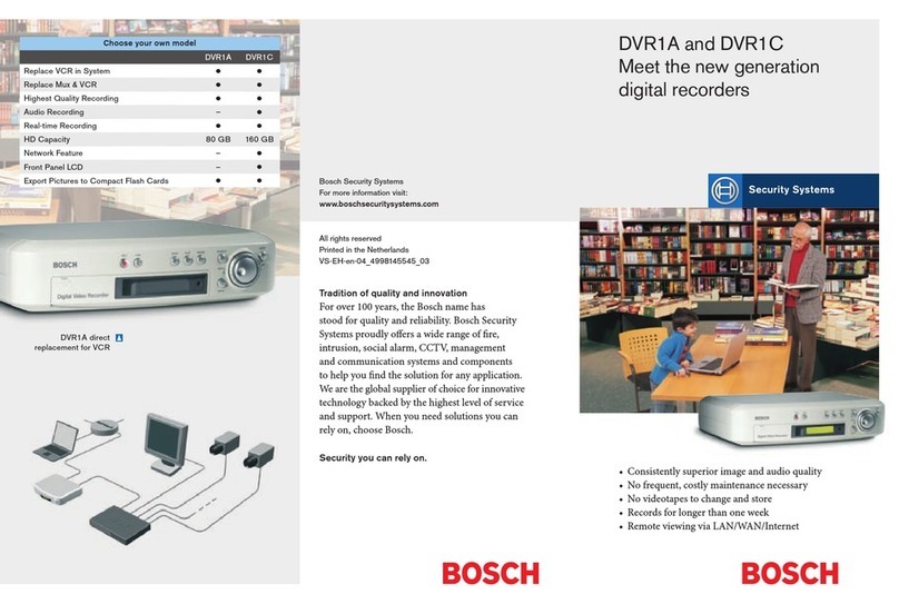 Bosch DVR1A1081 Specifications